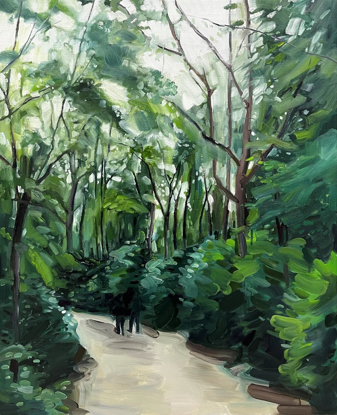 A walk in Tiergarten2, oil on canvas, 65.1x53cm, 2024.jpg