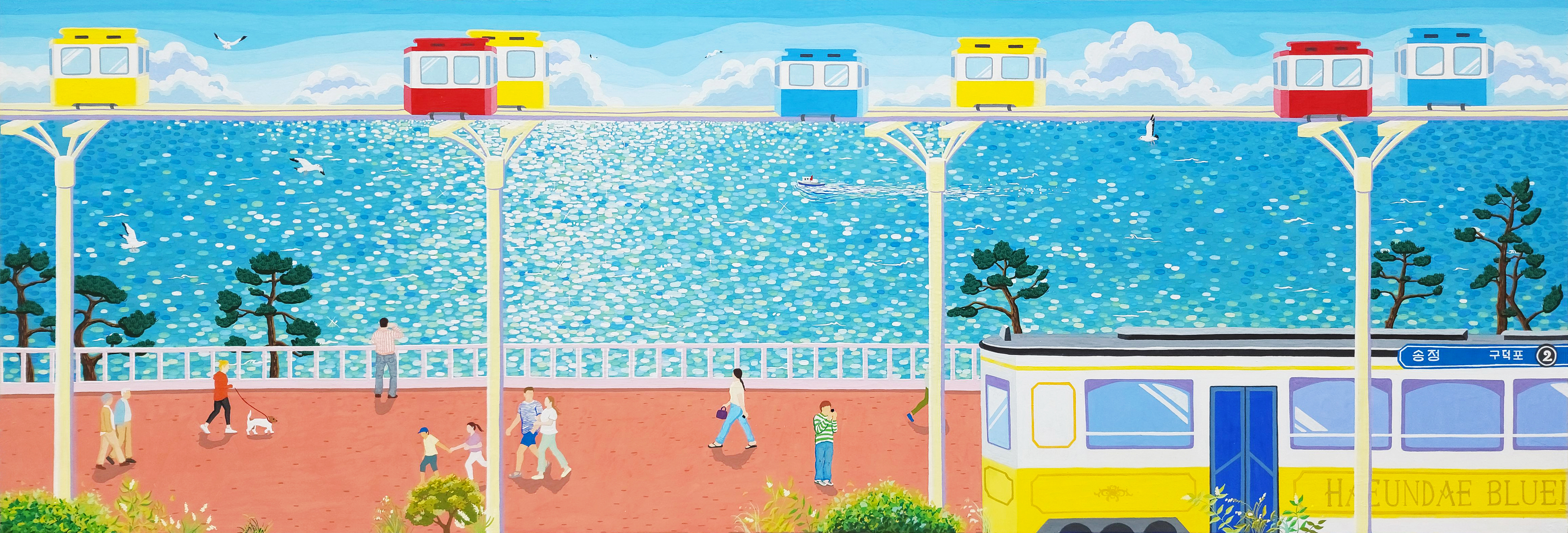 Blue line park_50x145cm_장지에 채색_2022.jpg
