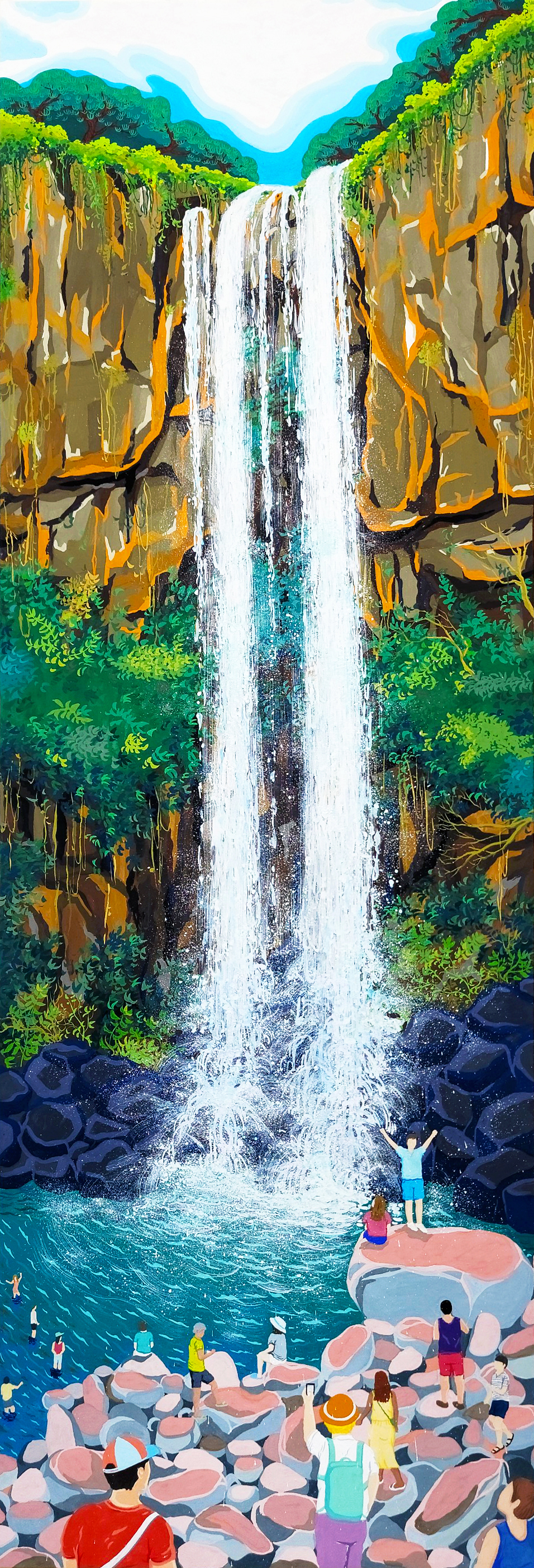 정방폭포_145.0x50.0cm_장지에 채색_2021.jpg