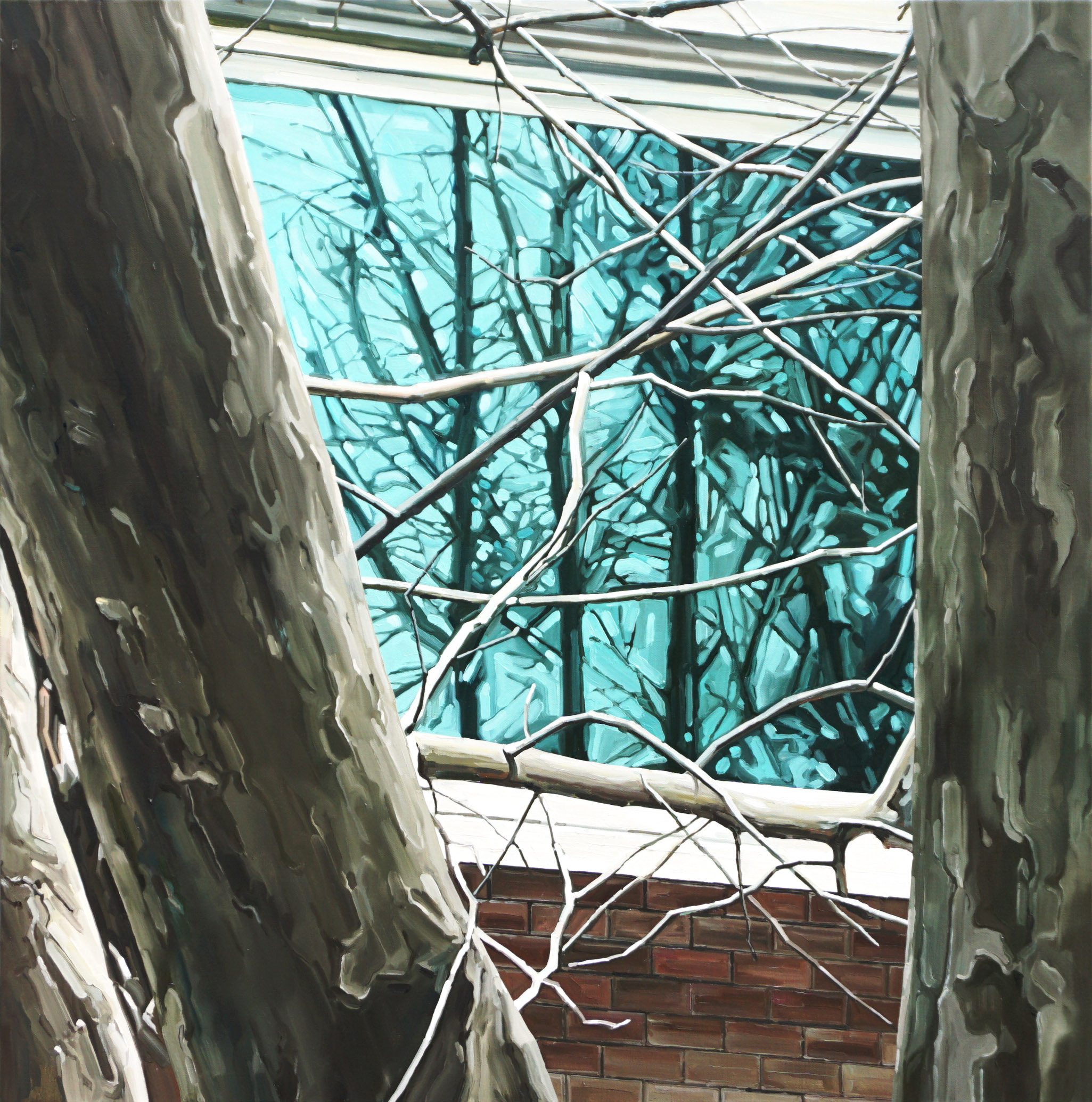 나무 뒤에 숨어서_ Oil on canvas_ 72.7x72.7_ 2023.JPG