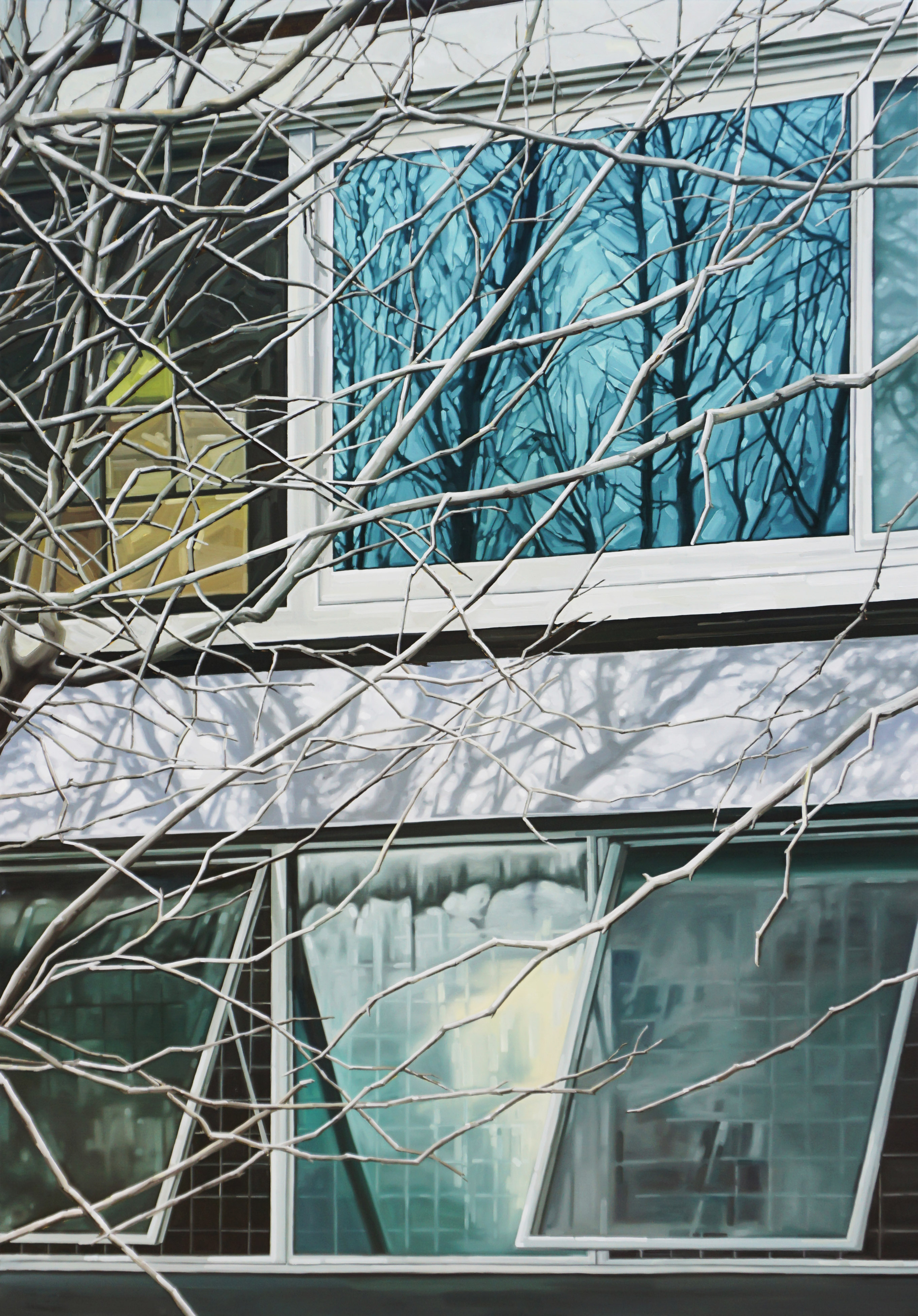 앙상한 나뭇가지 사이로_ Oil on canvas_ 162.2x112.1_ 2024.JPG