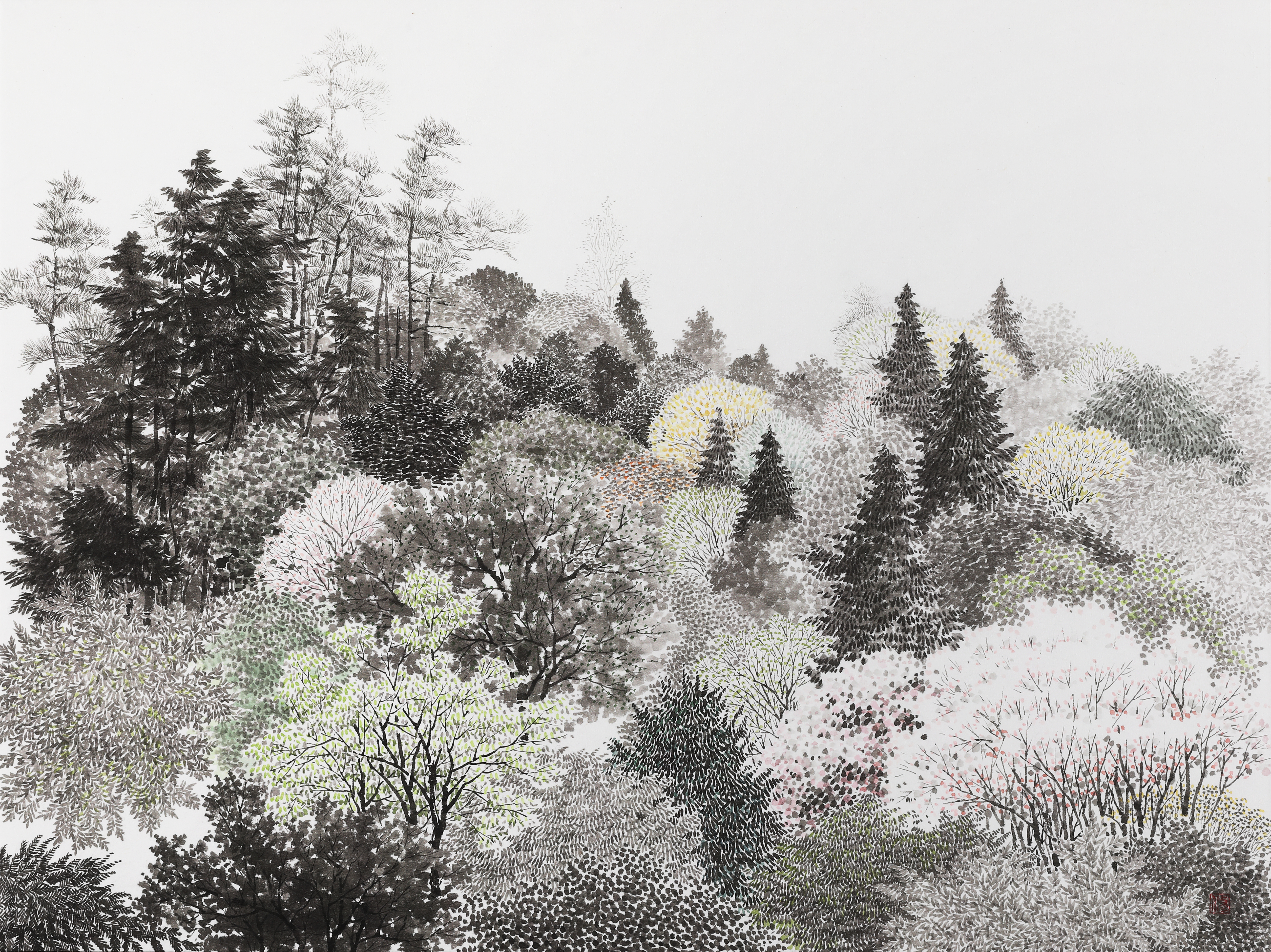 봄의 소리2, 한지위에 수묵, 60.5x45.5cm, 2023 180만원.jpg