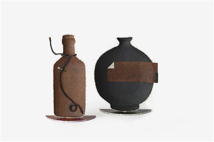 지속의 시간, 협저탈태, 옻칠, 삼베, 자개, 마끈, 37x50x12cm, 2025 150만원.jpg