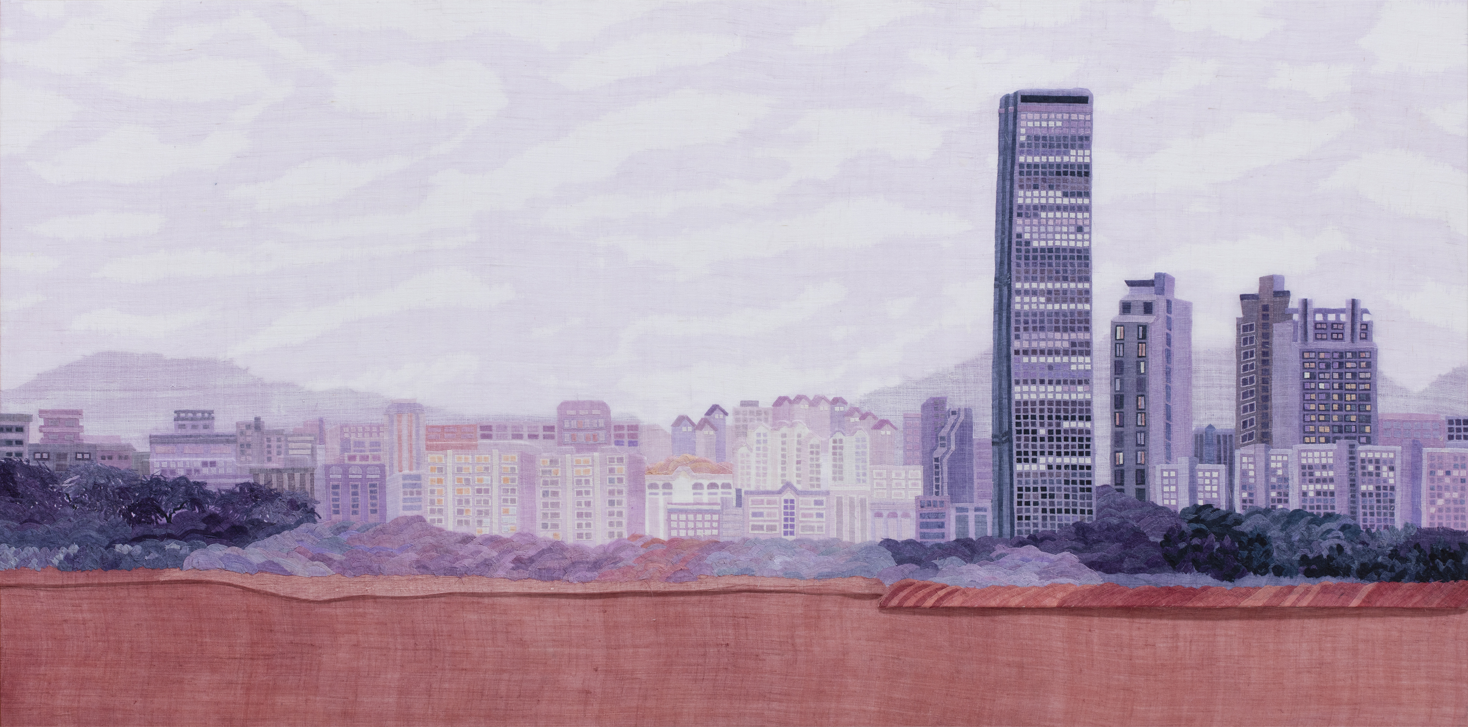 말하지 않으면 몰라요, 모시에 염색,콜라주,65cm x135cm, 2016,400만원.jpeg