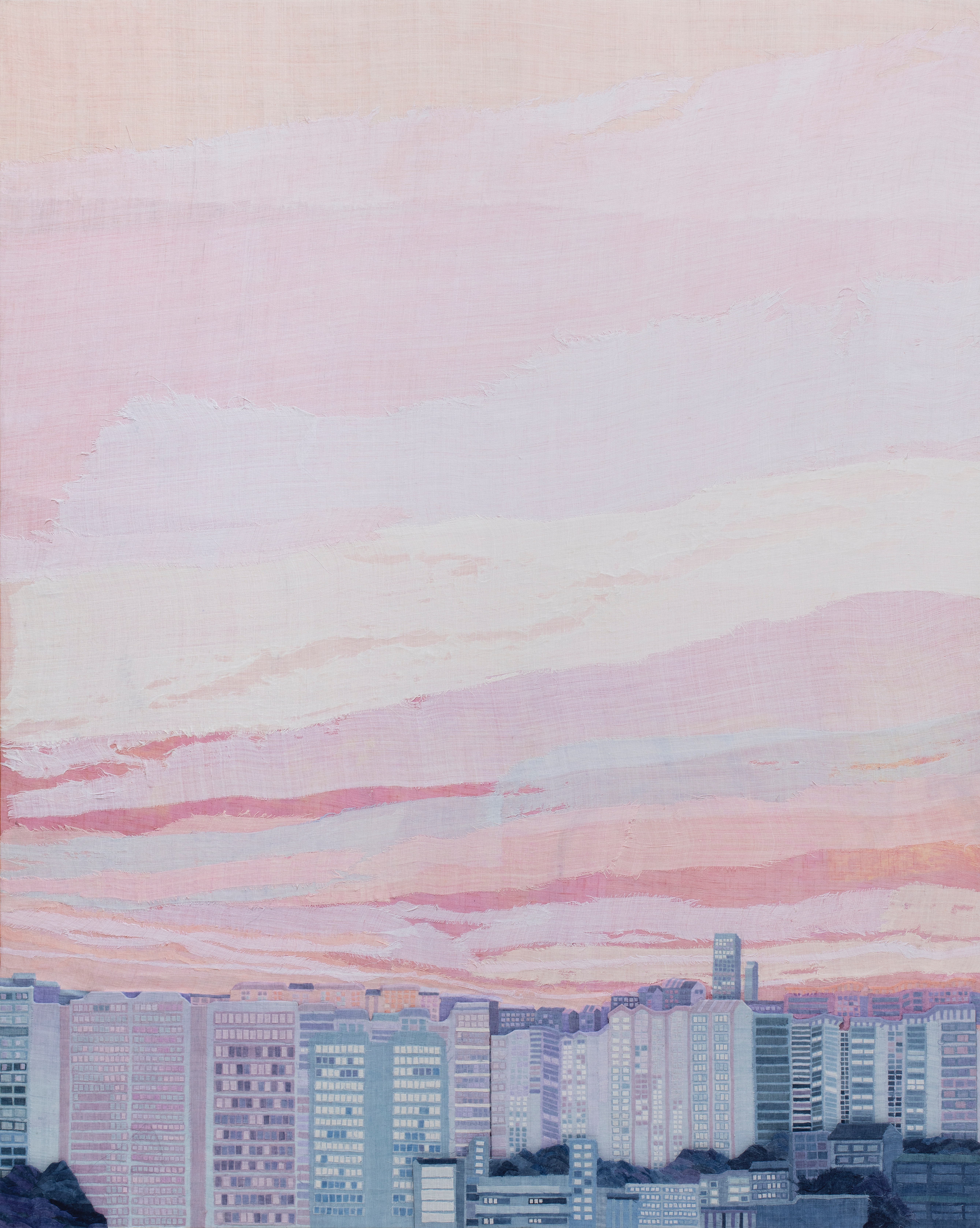 달달한오늘의 하루, 모시에 염색,콜라주,160cm x130cm, 2016,700만원.jpg